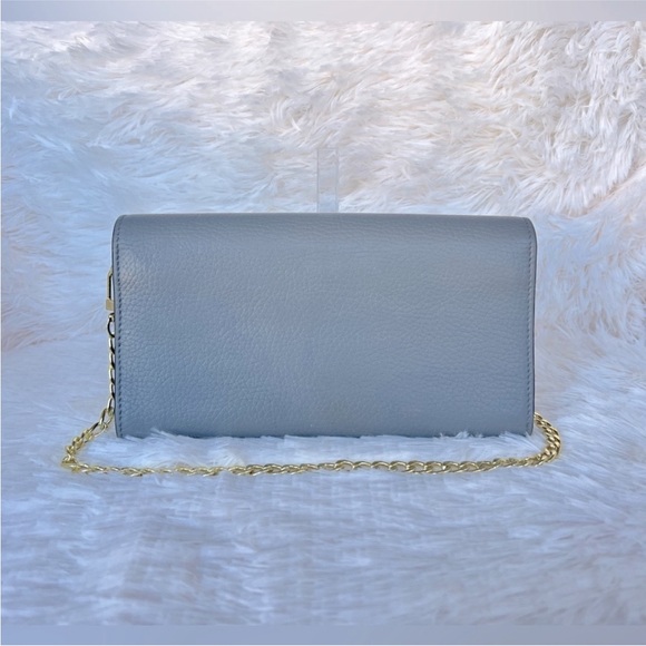 Authentic Gucci Marmont Grey Calfskin Wallet with chain - Picture 6 of 11